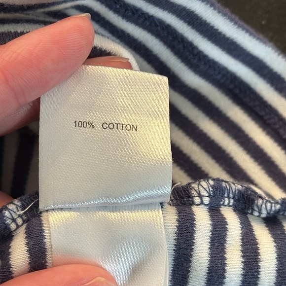 Masters Kids Girls' Striped T-Shirt Dress Navy/White SZ L 10-12 - Picture 5 of 5